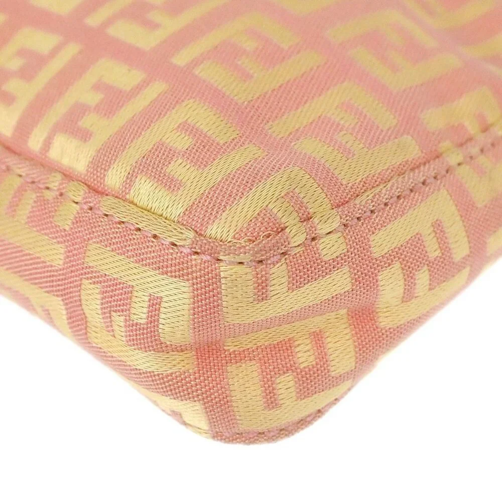 Fendi Pink Canvas Zucchino Handbag 8BR041-028 136126 - Picture 13 of 15